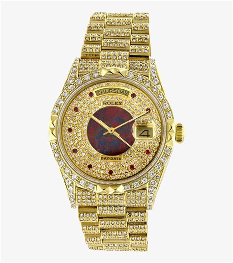 rolex transparent iced out.